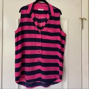 EQUIPMENT 100% SILK TOP EXCELLENT CONDITION L
